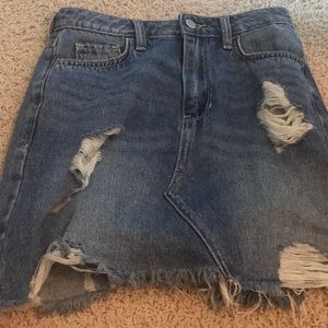 Hollister jean skirt